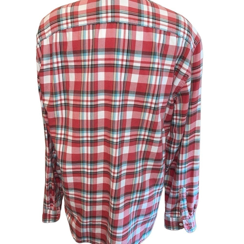 J. Crew Sportsmen's Outfitter Shirt Size L Red/Green/White Plaid Button Up - Picture 3 of 7